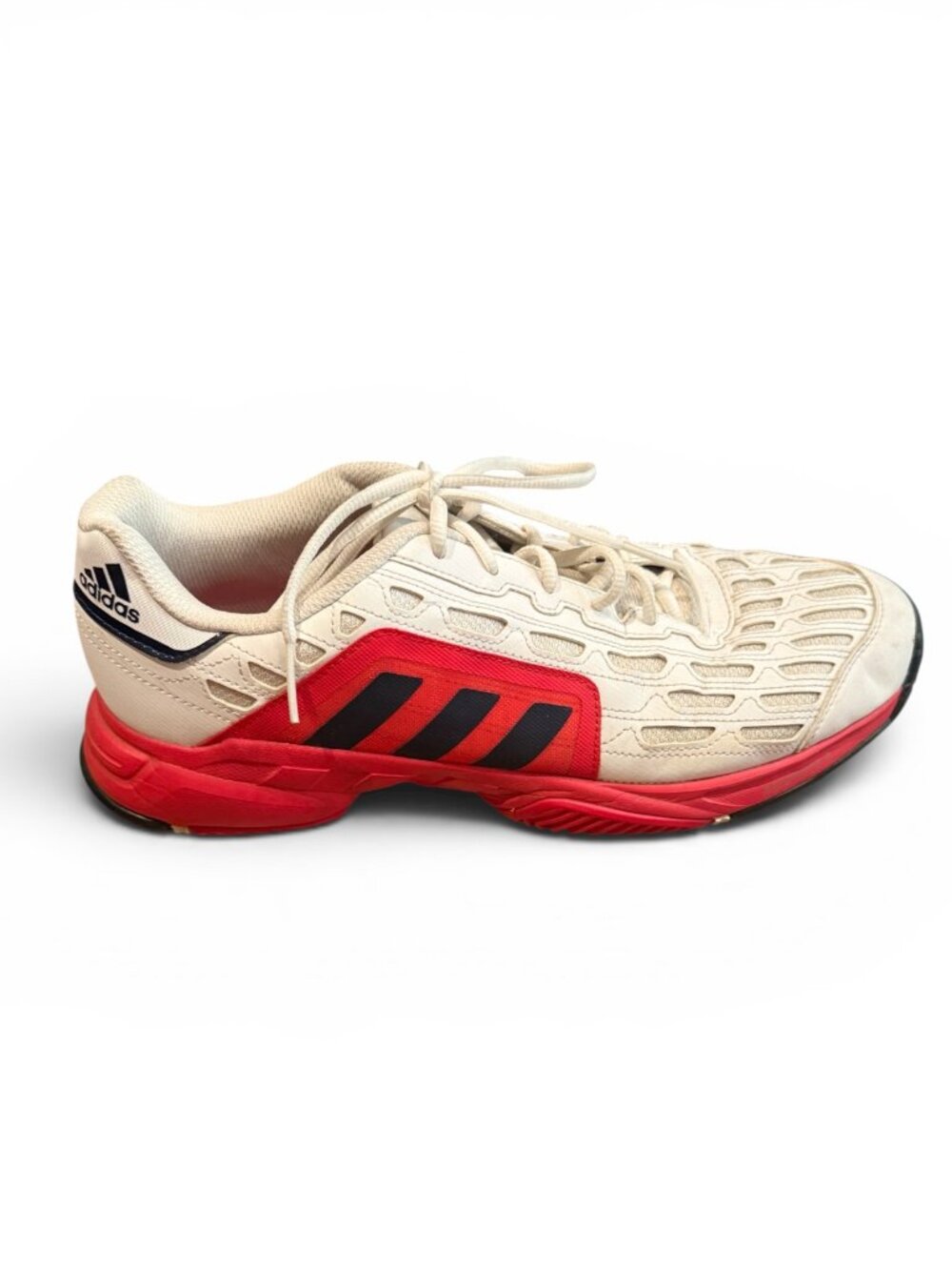 Adidas Adiprene+ Men's Tennis Shoes Size 12 White Coral Court Sneakers
